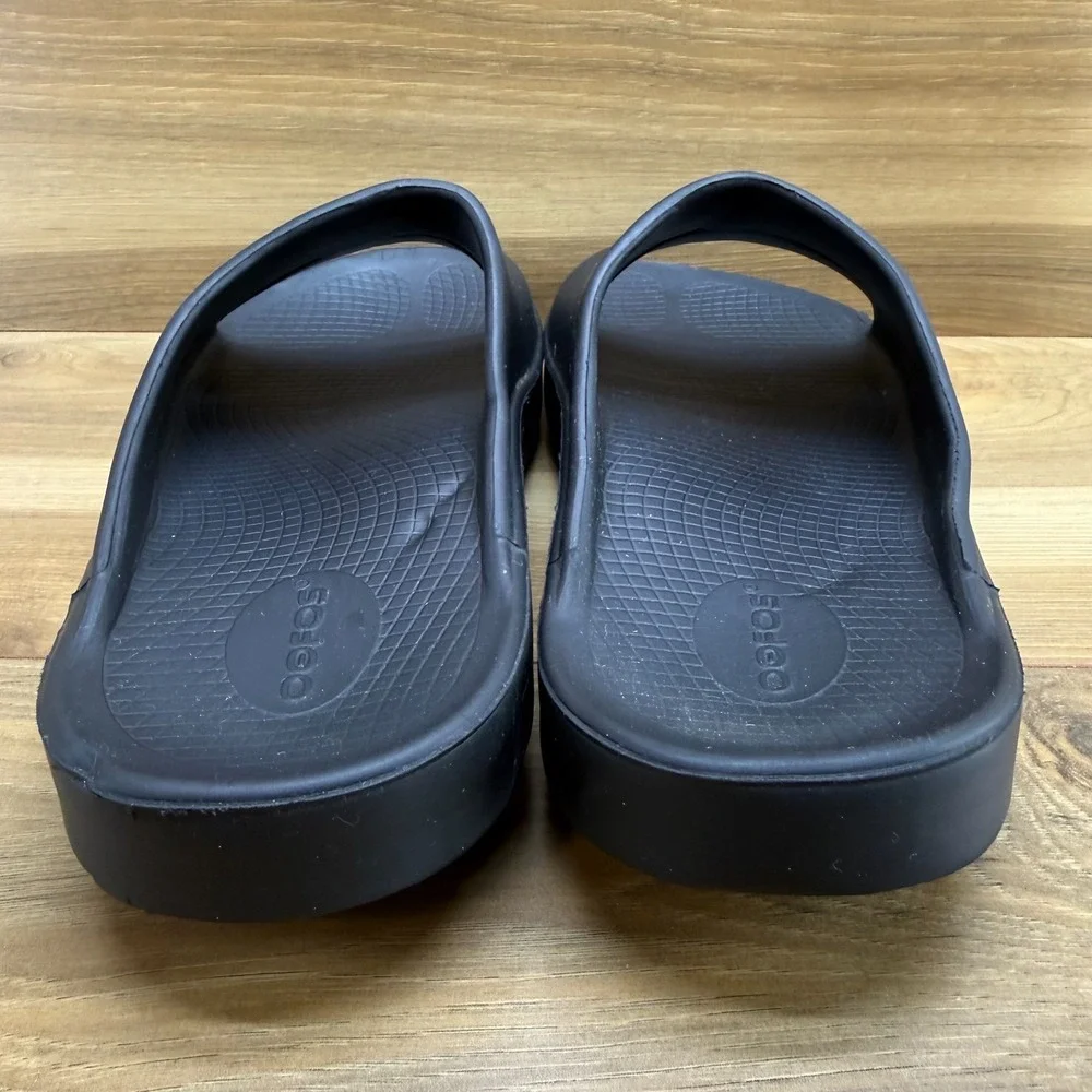 Oofos Ooahh Sport Slide Sandals Mens 10 Black Recovery EU 43